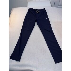 Figs Womens Yola Skinny Scrub Pants Size Small Tall Navy Blue Workwear Nursing
